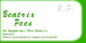 beatrix pecs business card